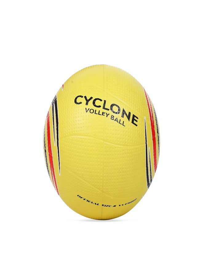 Cosco Cyclone Rubber Volleyball (Multicolour, Size 4) - Image 3