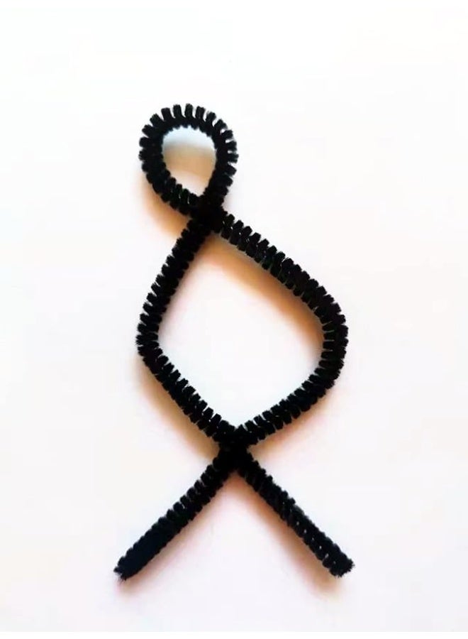 GOTOONE Black Pipe Cleaners 200 Pieces Chenille Stems for DIY Art Decorations Creative Craft (6 mm x 12 Inch) - Image 2