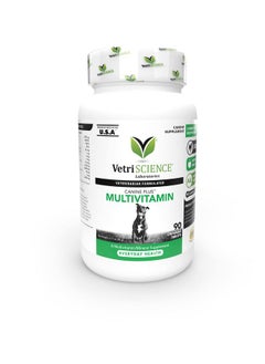VetriScience Laboratories Canine Plus Multivitamin For Dogs  Vet Recommended Vitamin Supplement  Supports Mood, Skin, Coat, Liver Function, 90 Tablets  - Image 1