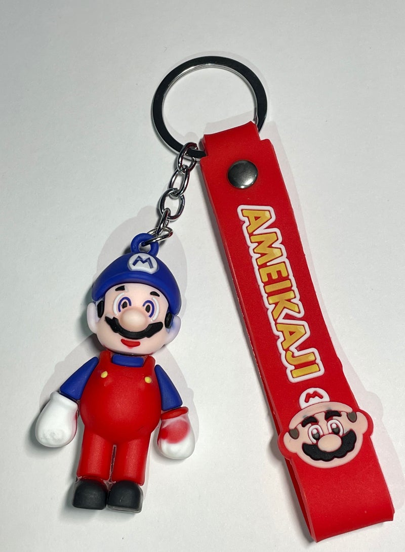 Generic Distinguished cartoon keychain cute accessory Super Mario character keychain with ribbon suitable for car wallet and bag nice creative gift - Image 1