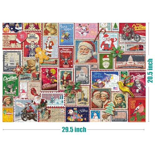 Antelope Puzzle Christmas Jigsaw Puzzle 1000 Pieces for Adults Christmas Mail Holiday Winter Scene Enjoyable Holiday Puzzle Gift for Adults Families - Image 5