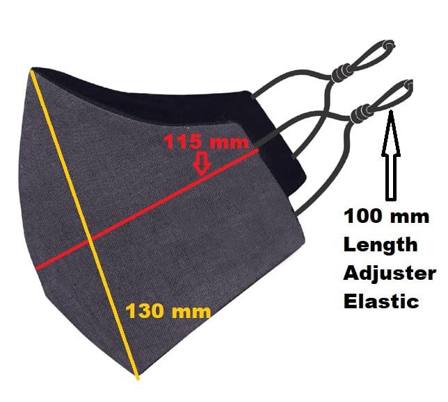 Bildos Cotton Unisex Super Breathable Cloth Face mask with Adjustable Ear Loop (Multicolour) - Pack of 12 - Image 3