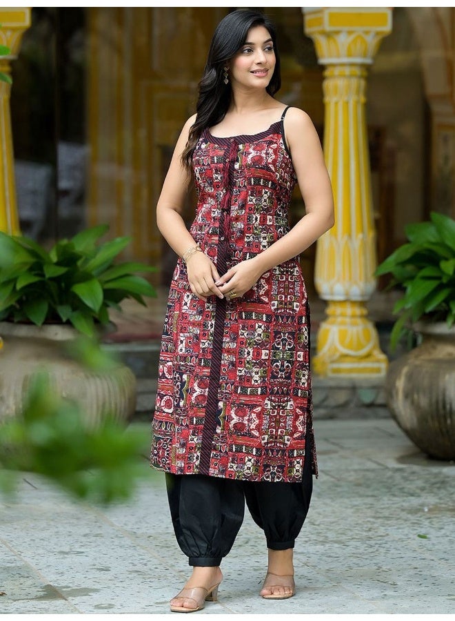 AKS Maroon Kutch print Kurta  - Image 3