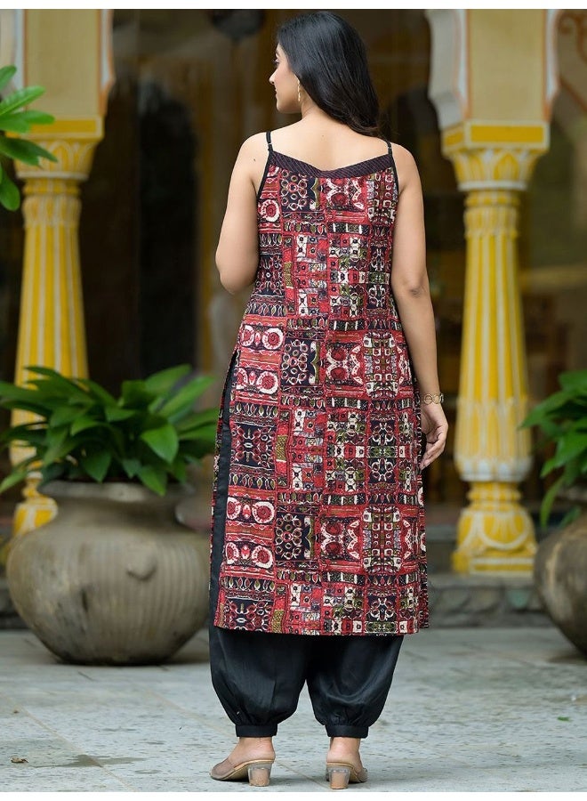 AKS Maroon Kutch print Kurta  - Image 5
