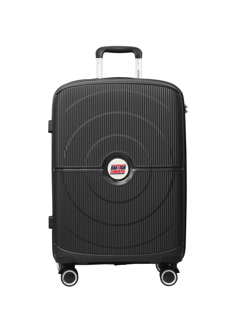 السياحية البريطانية عربة أمتعة صغيرة من مادة البولي بروبيلين مقاس 20 بوصة باللون الأسود - Image 1