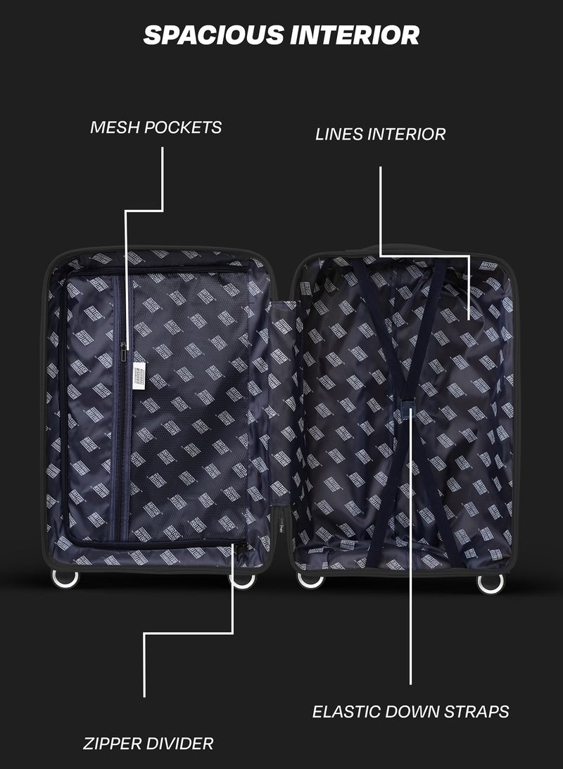 السياحية البريطانية عربة أمتعة صغيرة من مادة البولي بروبيلين مقاس 20 بوصة باللون الأسود - Image 5