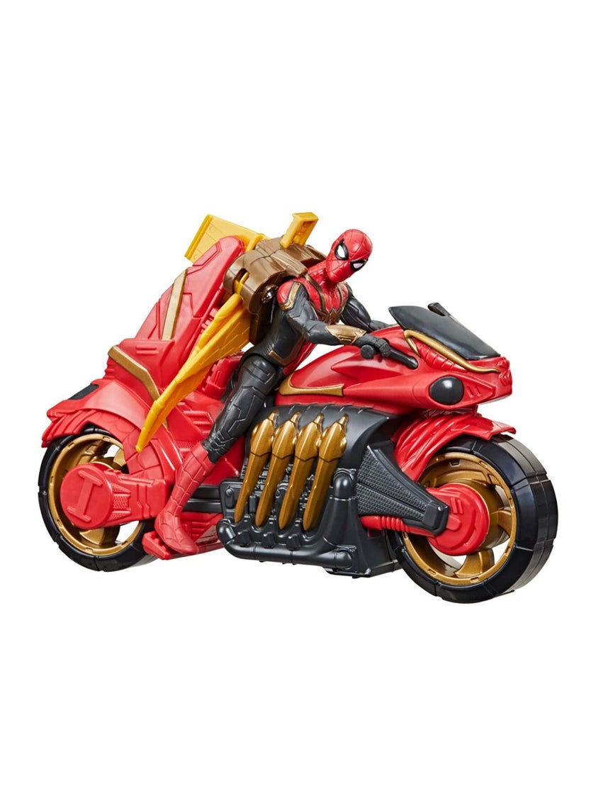 MARVEL Spider-Man Marvel 6-Inch Jet Web Cycle Vehicle and Detachable Action Figure Toy with Wings, Movie-Inspired, for Kids Ages 4 and Up  - Image 3
