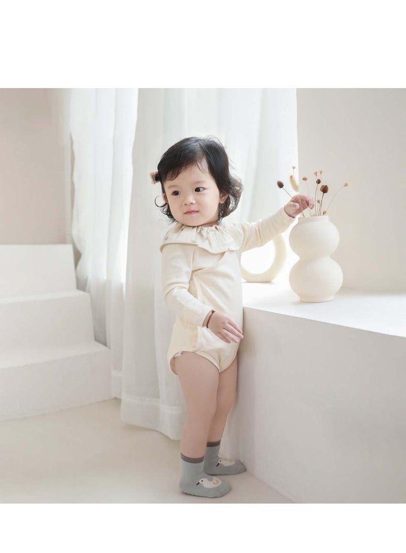 جوارب للأطفال صغيرة غير قابلة للانزلاق (5 أزواج) بتصميمات حيوانات للبنات والأولاد مناسبة للأطفال النشيطين - Image 2