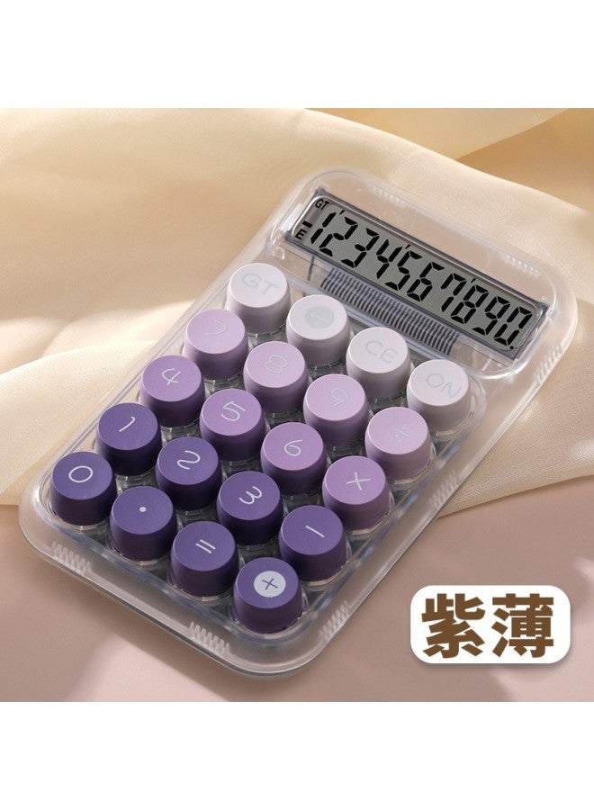 New High-value Mechanical Keyboard Calculator 12-digit Large Screen Portable Computer For Student Exam