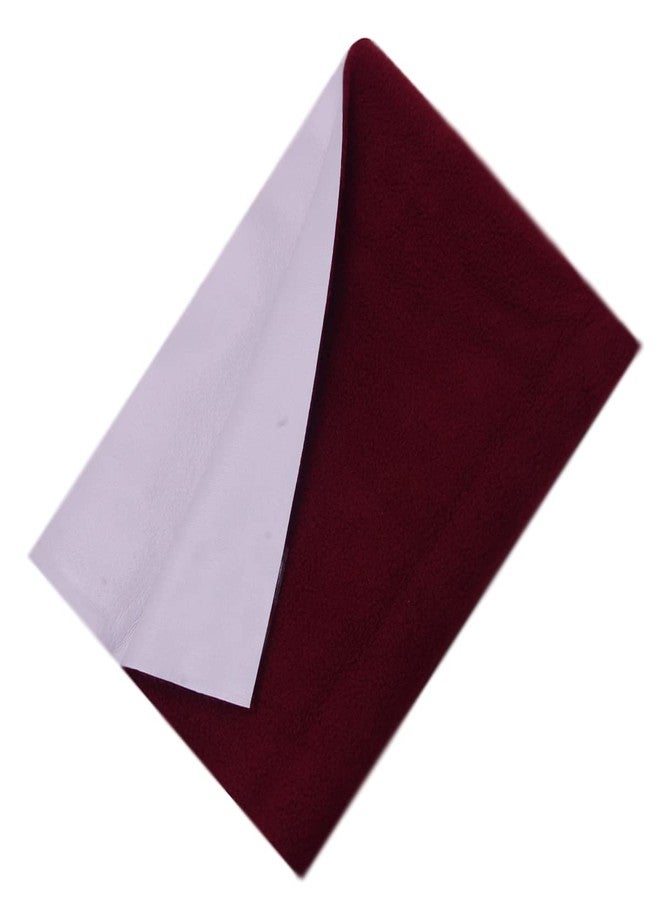 PIKIPOO High Absorbent Water Resistant Bed Protector Quickly Dry Washable Hygienic Baby Sheet Soft Breathable Smell Free Reusable Sheets for Babies Crib Matt (Single Bed (220 X 140 CM), Maroon) - Image 3