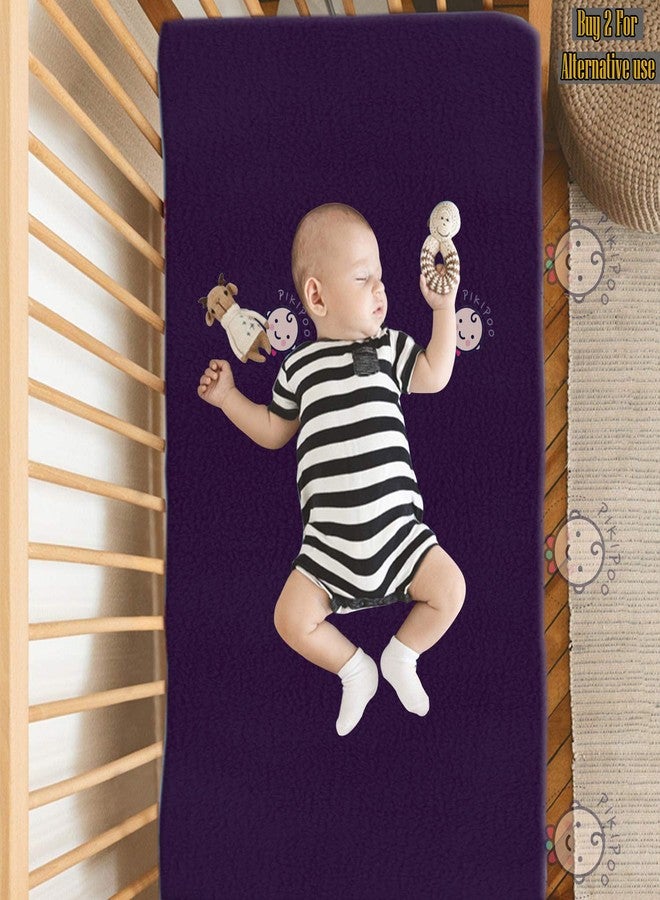 PIKIPOO High Absorbent Water Resistant Bed Protector Quickly Dry Washable Hygienic Baby Sheet Soft Breathable Smell Free Reusable Sheets for Babies Crib Matt (Single Bed (220 X 140 CM), Maroon) - Image 1
