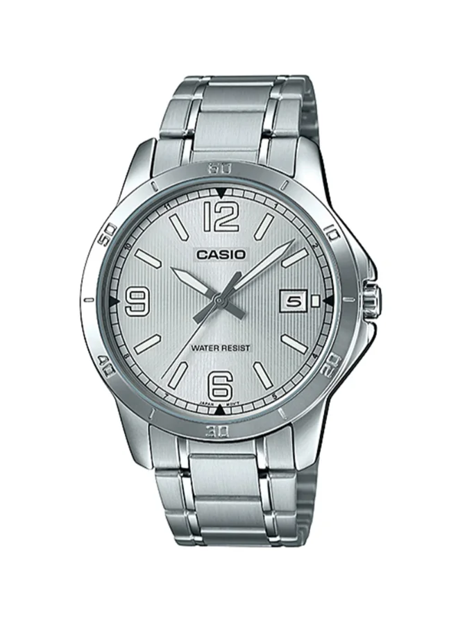 CASIO Men's Analog Display Watch With Silver Stainless Steel Strap - MTP-V004D-7B2UDF
