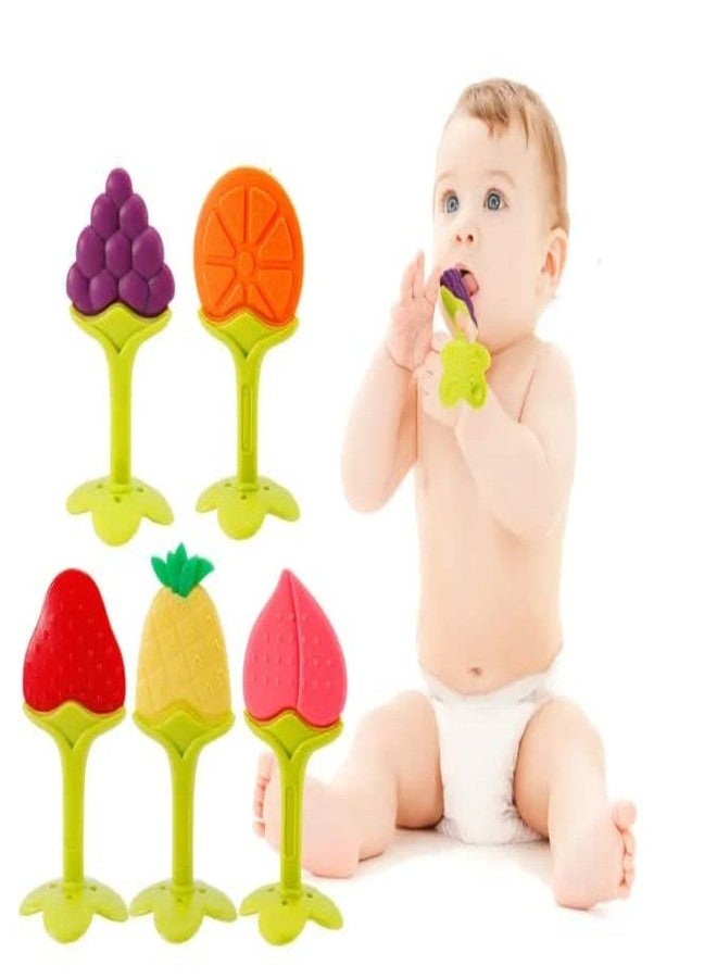 Aplam Chaplam Infant Silicone Teether For Baby|Teether For Baby 6-12 Months |Baby Teether 3-6 Months Babies|Teether For 6 To 12 Months Baby Bpa Free Combo Pack (Peach) - Image 5