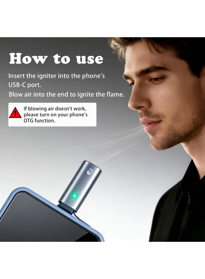 وَلَّاعَة إلكترونية بشاحن USB-C وسلسلة مفاتيح، ومُشْعِلات نار، وولاعات للتخييم والمُشْي لمسافات طويلة - Image 2