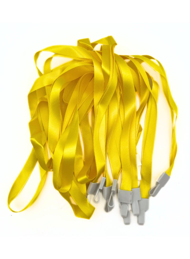 Dolphin Yellow Name Badge Rope Lanyards – Durable & Comfortable – Pack of 50  - Image 1