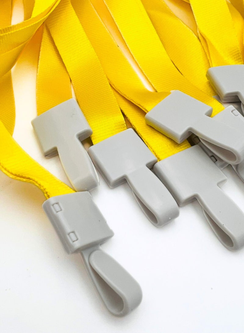 Dolphin Yellow Name Badge Rope Lanyards – Durable & Comfortable – Pack of 50  - Image 2