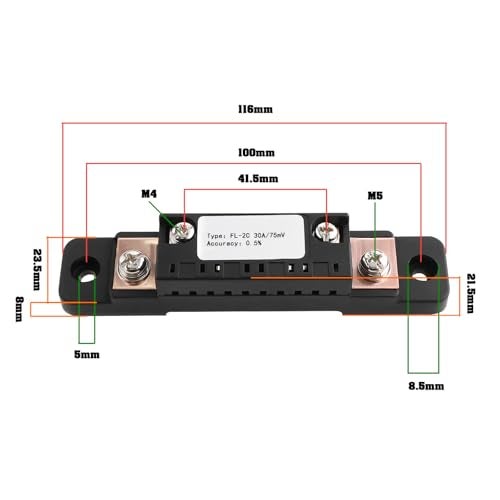 OTOTEC 2 قطع 75mV FL-2C 30A شنت 0.5% مقاومة قياس تيار شنت أمبير مقاومة شنت مقياس لوحة مقياس تيار لاختبار الأمبير الرقمي - Image 4