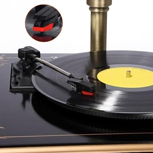 HONSNKS 5PCS Ruby Record Player Needle HONSNKS Turntable Replacement Needle for Vinyl Record Players LP Gramophone, 1byone, Victrola, ION, Crosley, Pyle, Jensen (Red) - Image 5