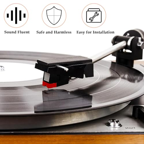 HONSNKS 5PCS Ruby Record Player Needle HONSNKS Turntable Replacement Needle for Vinyl Record Players LP Gramophone, 1byone, Victrola, ION, Crosley, Pyle, Jensen (Red) - Image 4