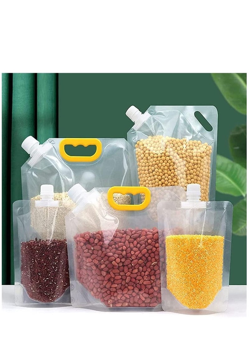 Generic - 5pcs Food Storage Bags Moisture Proof Clear Resealable Cereal Storage Bags Airtight Packaging Bags - Image 1