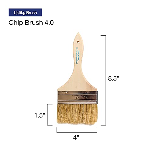 Pro-Grade Pro Grade - Chip Paint Brushes - 12 Ea 4 Inch Chip Paint Brush Light Brown - Image 2