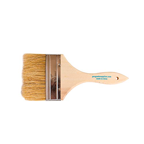 Pro-Grade Pro Grade - Chip Paint Brushes - 12 Ea 4 Inch Chip Paint Brush Light Brown - Image 4