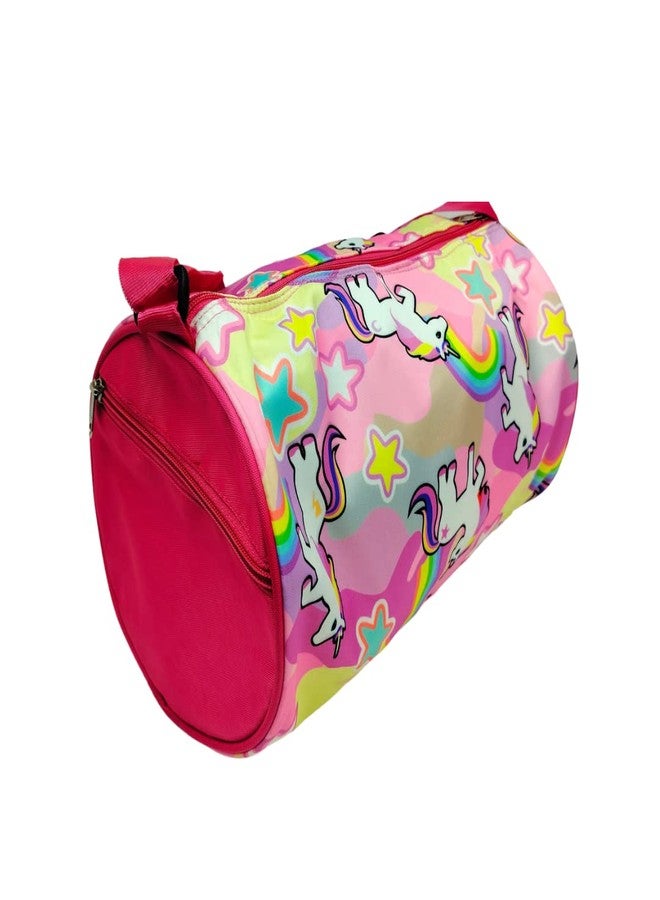RedChimes 1 Pcs Fancy Cute Unicorn Duffel Bag Travel Gym Sports Gymnastics Dance Classes for Girls - Image 2