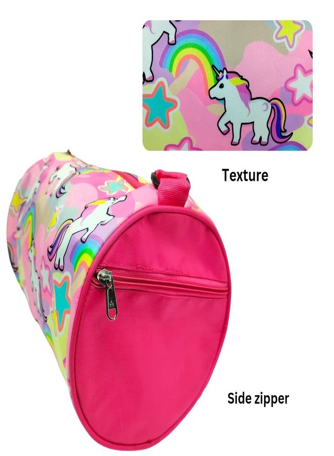 RedChimes 1 Pcs Fancy Cute Unicorn Duffel Bag Travel Gym Sports Gymnastics Dance Classes for Girls - Image 4