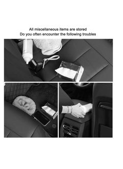 Excefore Vehicle Multifunctional Storage Box, PU Leather Tissue Holder for Car Headrest, 4 in 1 Car Tissue Box Holder with Hooks & Phone Holder, Car Storage Organiser Boxes for Car Accessories  - Image 4