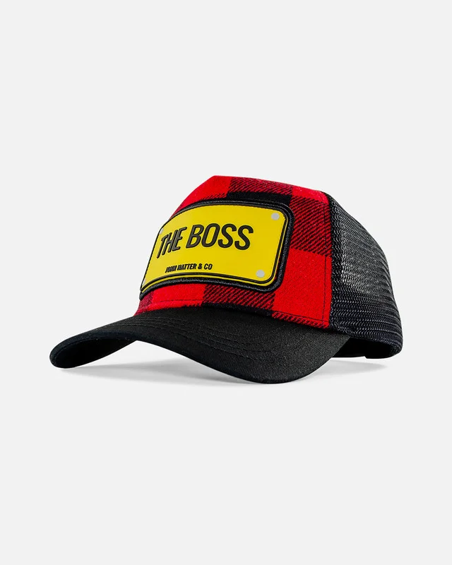 John Hatter Rubber - The Boss Check Black/Red - Cap