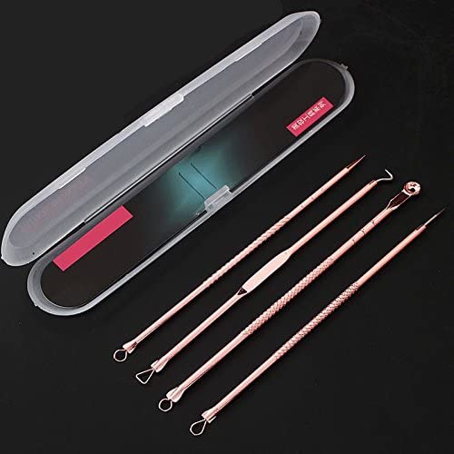 Elecsera Stainless Steel Blackhead Pimple ExtractorRemover Tool 472inch Pack of 4 - Image 1