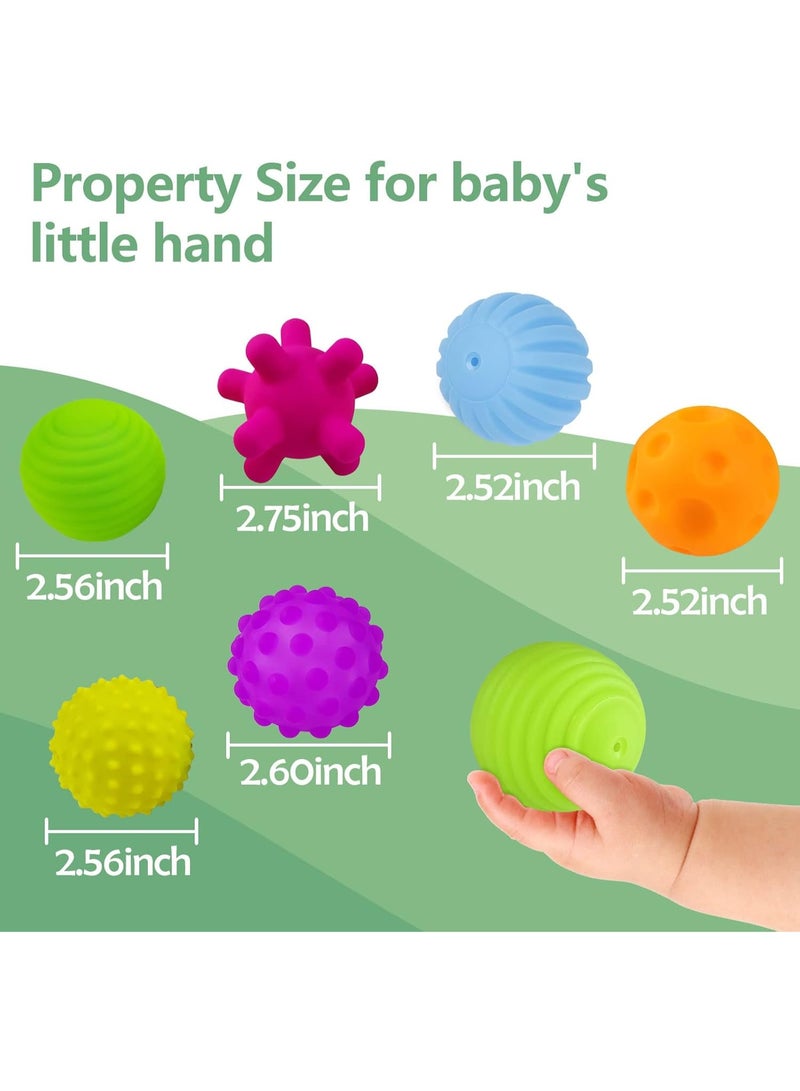 ROHSCE Sensory Balls for Baby Sensory Baby Toys 6 to 12 Months for Toddlers 1-3, Bright Color Textured Multi Soft Ball Gift Sets, Montessori Toys for Babies 6-12 Months Infant Toys (6 Pack) - Image 2
