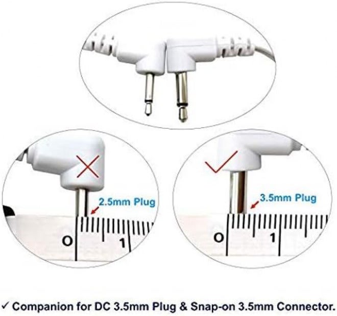 HARPIMER Tens Replacement Lead Wires 3.5mm Plug to 3.5mm Snap-on Connector(4 Pieces) - Image 4