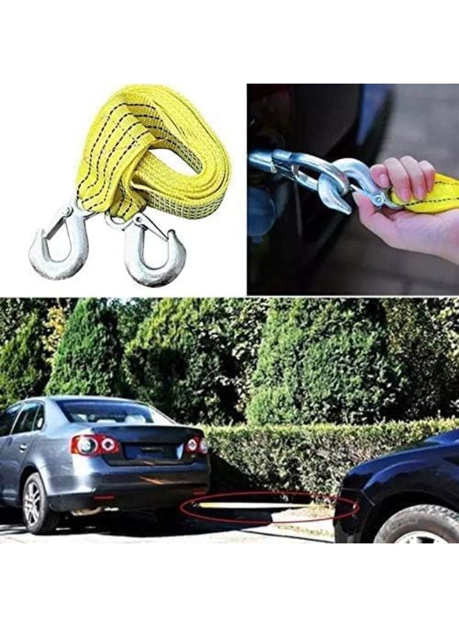 Essential Car Emergency & Safety Kit - 300A Battery Jumper Cables, Heavy-Duty Towing Rope, and Reflective Belt Set - Professional Roadside Rescue Tools. - Image 3