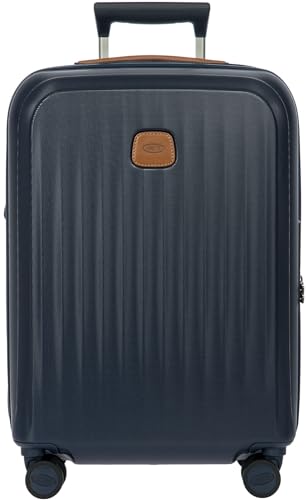 Bric's Brics Taormina UltraLight CarryOn Spinner Airline Approved Expandable Hard Shell Suitcase with TSA Lock AntiTamper Zippers BuiltIn USB Port 21 Inch Blue - Image 1