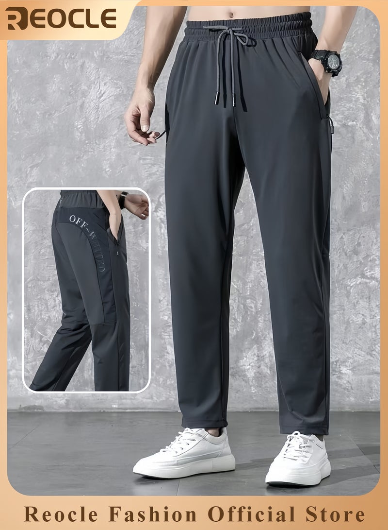 REOCLE Men's Lightweight Hiking Pants Breathable Quick Dry Fit Pants for Waterproof Camping Fishing Running Athletic Active Jogger Pant - Image 1