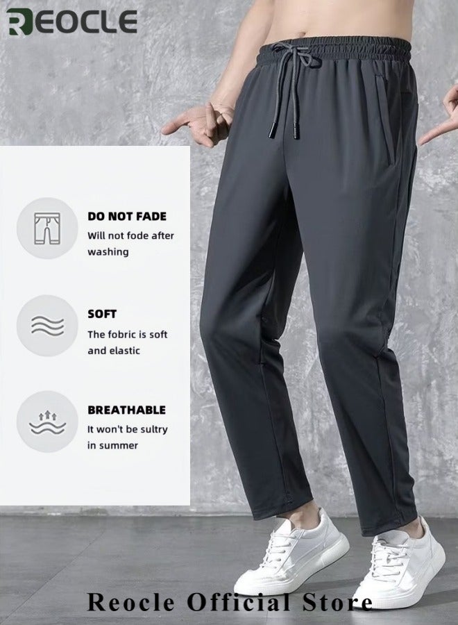 REOCLE Men's Lightweight Hiking Pants Breathable Quick Dry Fit Pants for Waterproof Camping Fishing Running Athletic Active Jogger Pant - Image 2