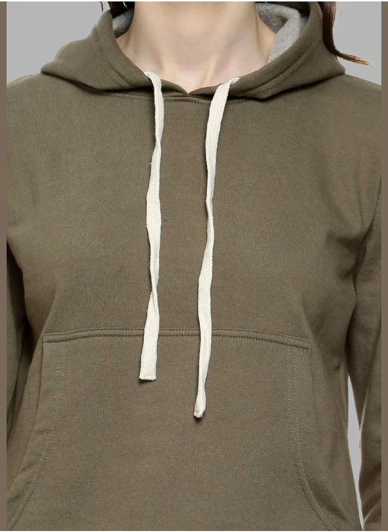 Campus Sutra Front Pocket Printed Hoodie