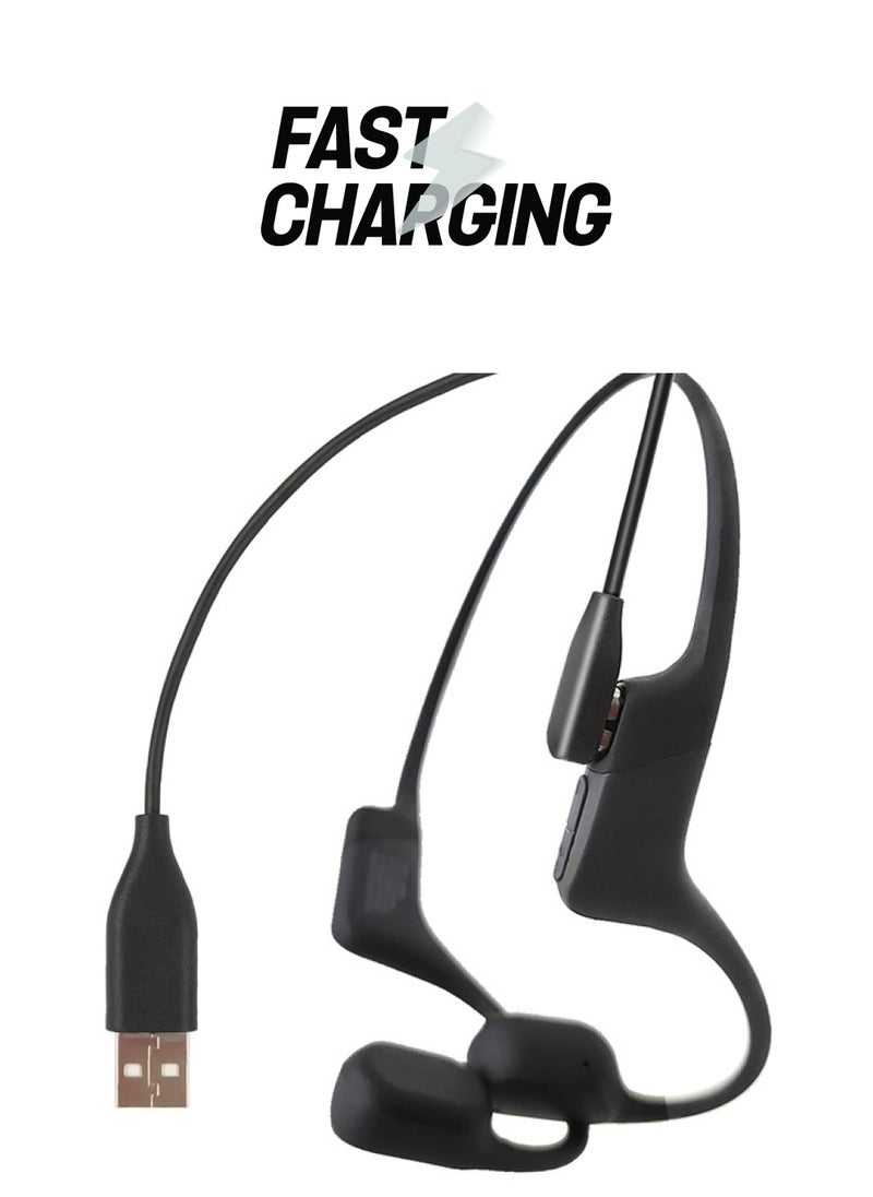 RUKUHOT - Replacement Charging Cable Flexible USB Cable with Magnetic Charger Connector Compatible with AfterShokz Aeropex/OpenComm & Shokz OpenRun/OpenRun Pro/OpenRun Mini (AfterShokz Aeropex Mini) Headphones - Image 1