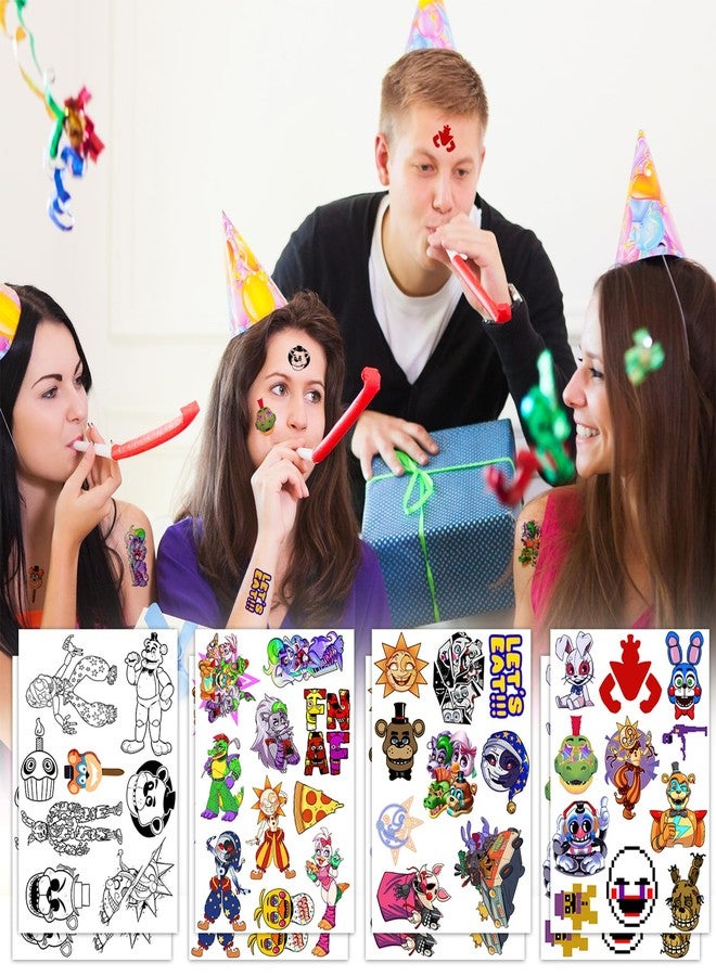 Pounchi Horror Game Temporary Tattoos (8 Sheets) Gifts Cartoon Decor Cosplay Waterproof Temporary Tattoos Video Game Stickers Party Favors Supplies for Teens Man Woman - Image 3