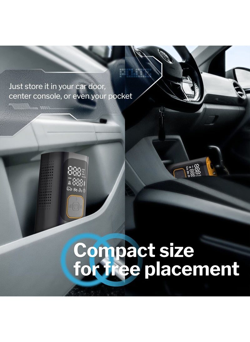 Tire Inflator Portable Air Compressor Air Pump for Car Tires by  w/Auto-Shutoff Air Compressor for Car (160PSI) Powerful And Portable Tire Inflator Compact Bike Pump - Image 3