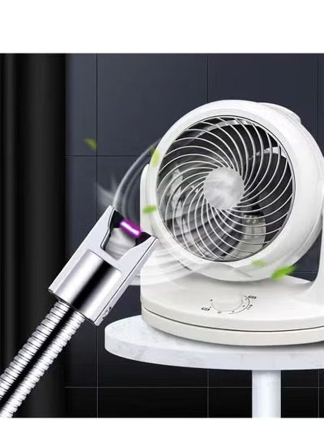 KLNAMAEAAN 360 Degree Windproof Flameless Flexible Neck Long USB Rechargeable Lighter With LED Battery Display GOLD 25.5 x 1.5 x 1.5 cm - Image 3