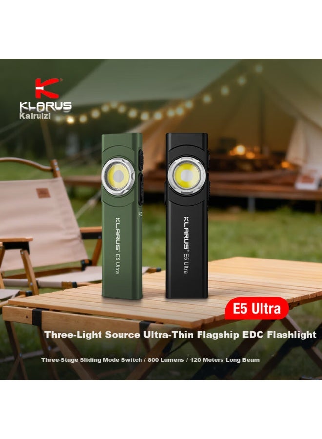Klarus E5 Ultra Slim Compact Portable High-intensity Flashlight Outdoor Hiking Mountaineering Edc Torch - Image 1