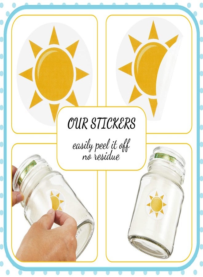 Henoyso 2 Rolls 1000 Pcs First Trip Around The Sun Stickers for Kids Sunshine Birthday Party Favor Stickers 8 Styles Cute Self Adhesive Sticker Labels for Boys Girls Baby Shower Party - Image 4
