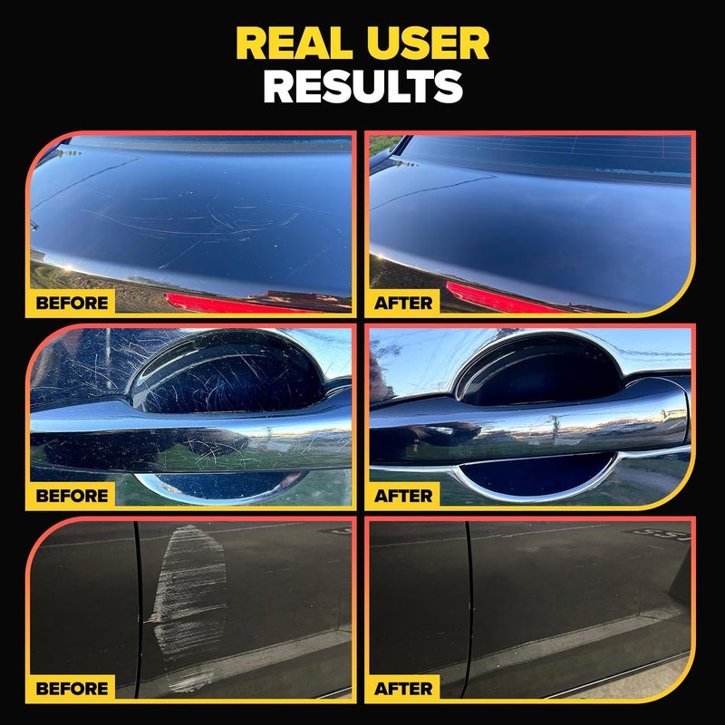 Carfidant Scratch Repair and Swirl Remover - Car Paint Scratch Remover & Restorer Kit with Buffer Pad - Polishing & Waxing Kits - Compound for Vehicles Paint Repair - 8.4 fl. Oz. - Image 3