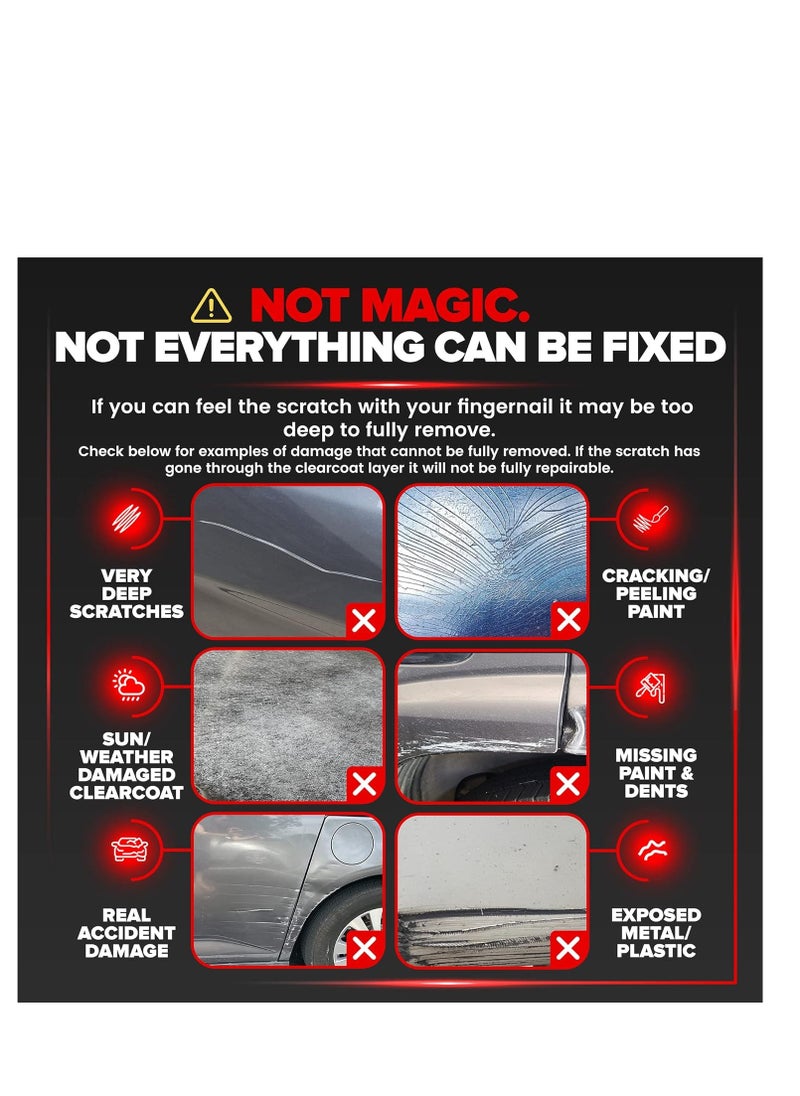 Carfidant Scratch and Swirl Remover - Car Scratch Remover for Scratches with Buffer Pad, Scratch Remover for Vehicles Repair Paint Any Color - Rubbing Compound for Cars