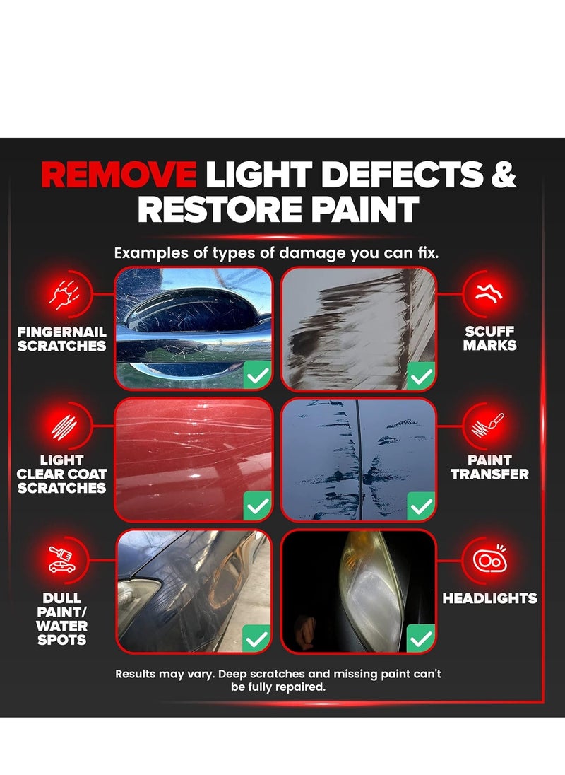 Carfidant Scratch and Swirl Remover - Car Scratch Remover for Scratches with Buffer Pad, Scratch Remover for Vehicles Repair Paint Any Color - Rubbing Compound for Cars