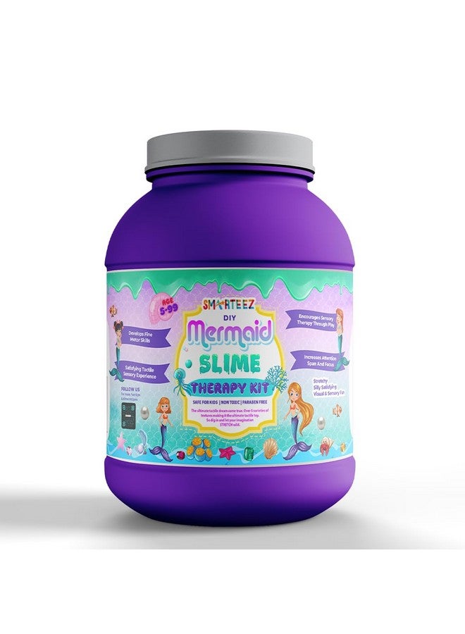 SMARTEEZ Mermaid Slime Therapy JAR | Mermaid Slime KIT | Slime Making KIT | 25+ Slime BATCHES | Glow in Dark Slime | Metallic Slime | Cloud Slime | Non Toxic | Safe | Kid Friendly | Jelly Putty Toys - Image 2