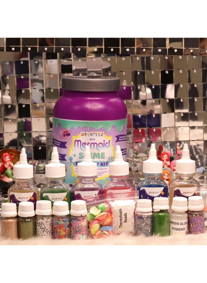 SMARTEEZ Mermaid Slime Therapy JAR | Mermaid Slime KIT | Slime Making KIT | 25+ Slime BATCHES | Glow in Dark Slime | Metallic Slime | Cloud Slime | Non Toxic | Safe | Kid Friendly | Jelly Putty Toys - Image 4