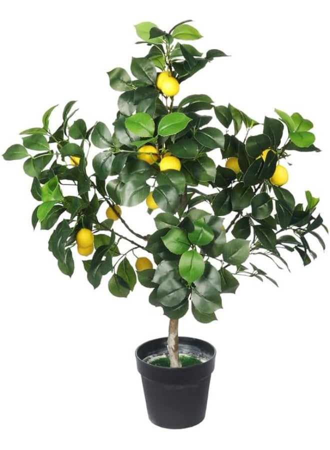 Generic Nearly Natural Real Touch Artificial Lemon Plant 75X75X95 Cm Green-Brown  - Image 1